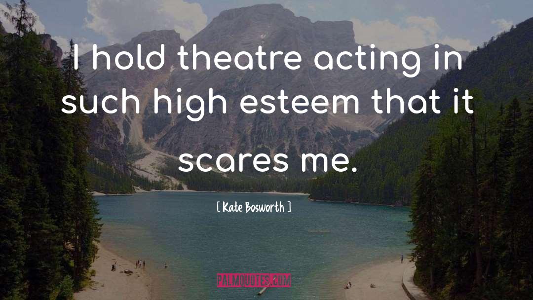 Kate Bosworth Quotes: I hold theatre acting in