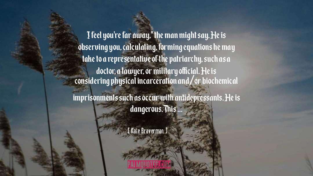 Kate Braverman Quotes: I feel you're far away,