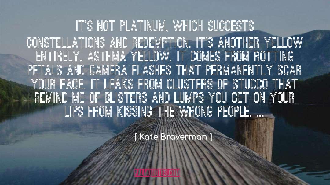 Kate Braverman Quotes: It's not platinum, which suggests