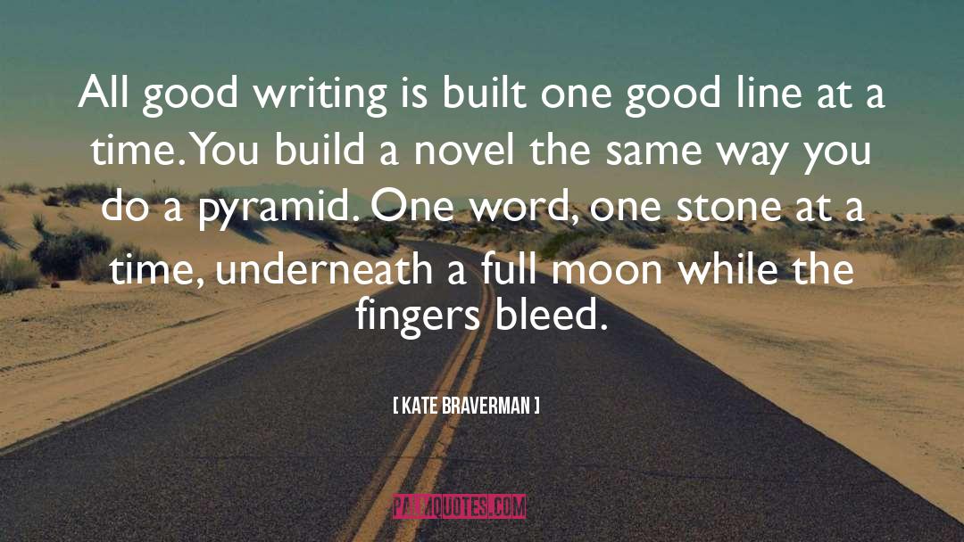 Kate Braverman Quotes: All good writing is built