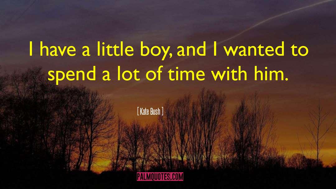 Kate Bush Quotes: I have a little boy,