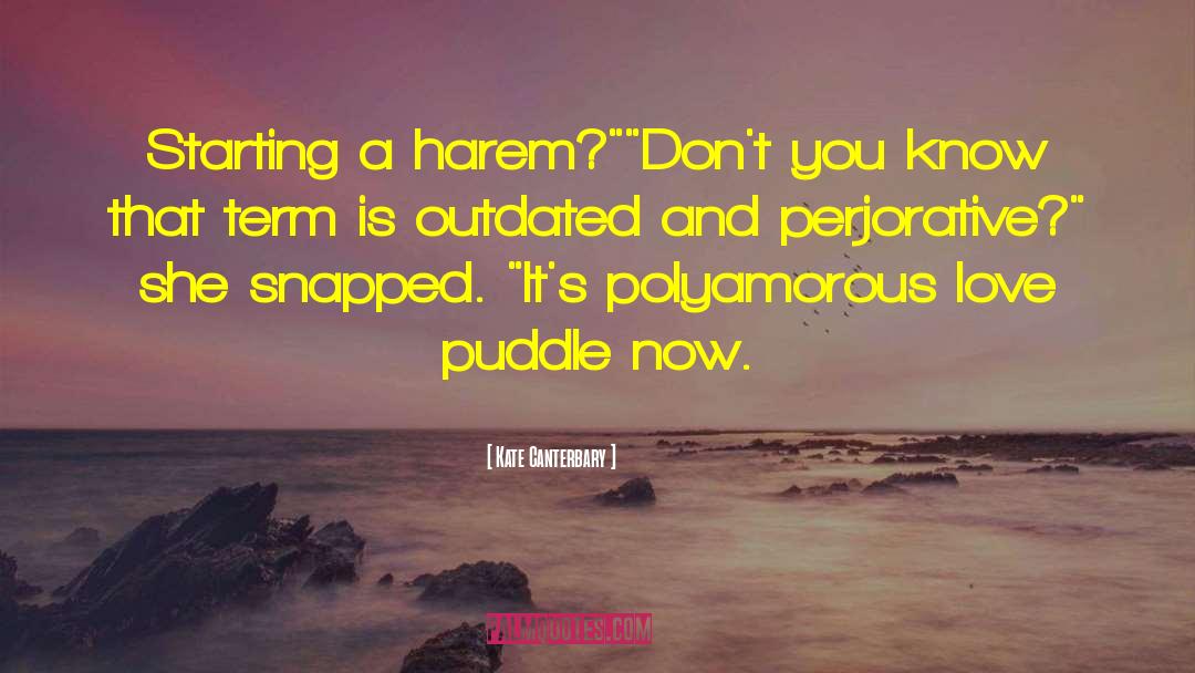 Kate Canterbary Quotes: Starting a harem?