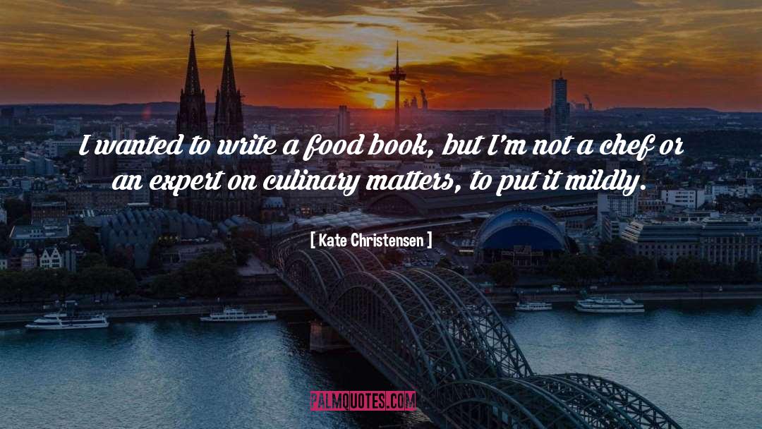 Kate Christensen Quotes: I wanted to write a