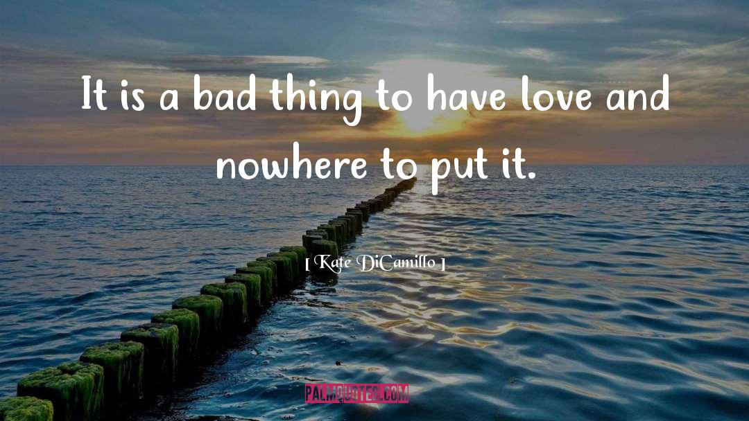 Kate DiCamillo Quotes: It is a bad thing