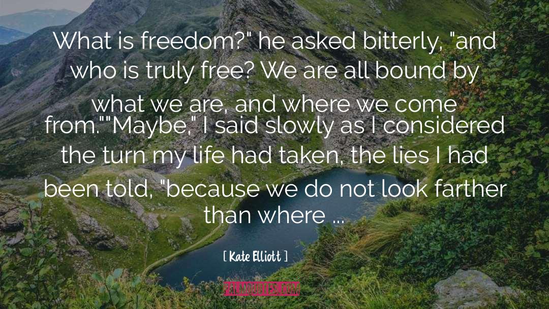 Kate Elliott Quotes: What is freedom?