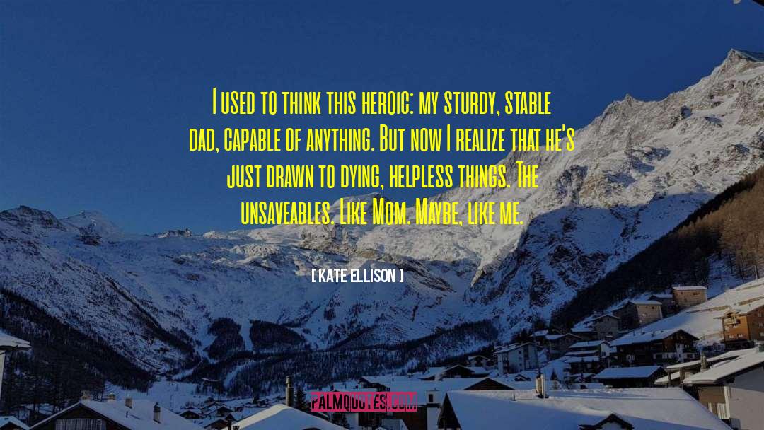 Kate Ellison Quotes: I used to think this