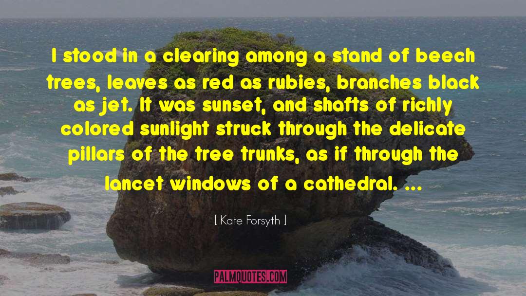 Kate Forsyth Quotes: I stood in a clearing