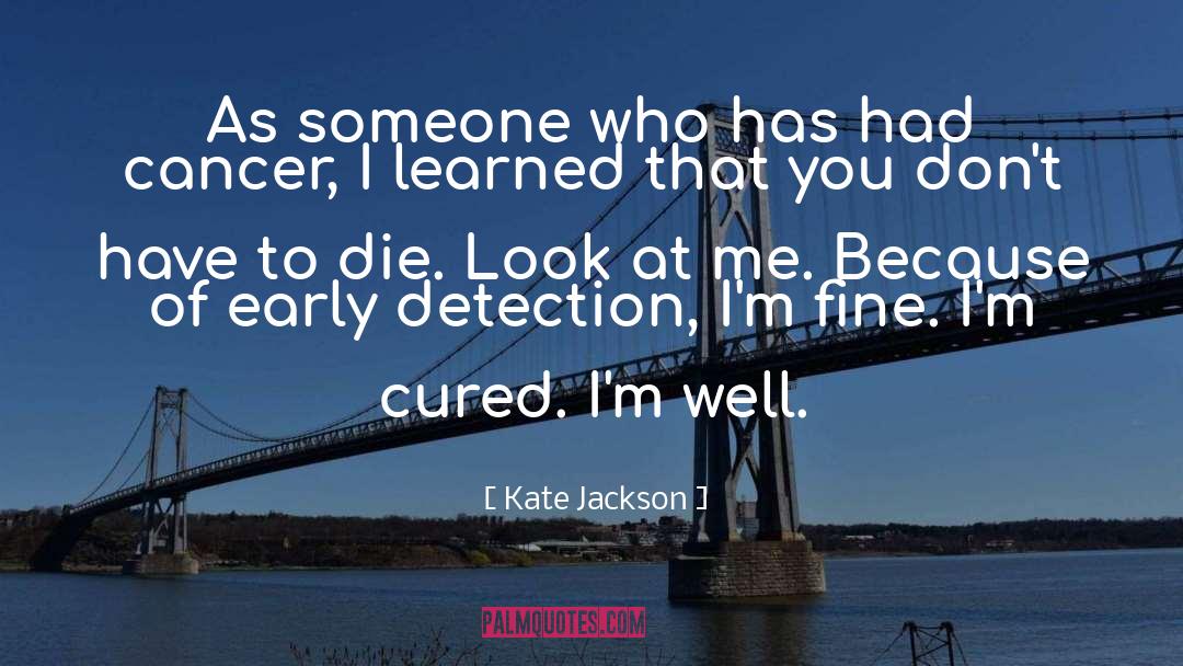 Kate Jackson Quotes: As someone who has had