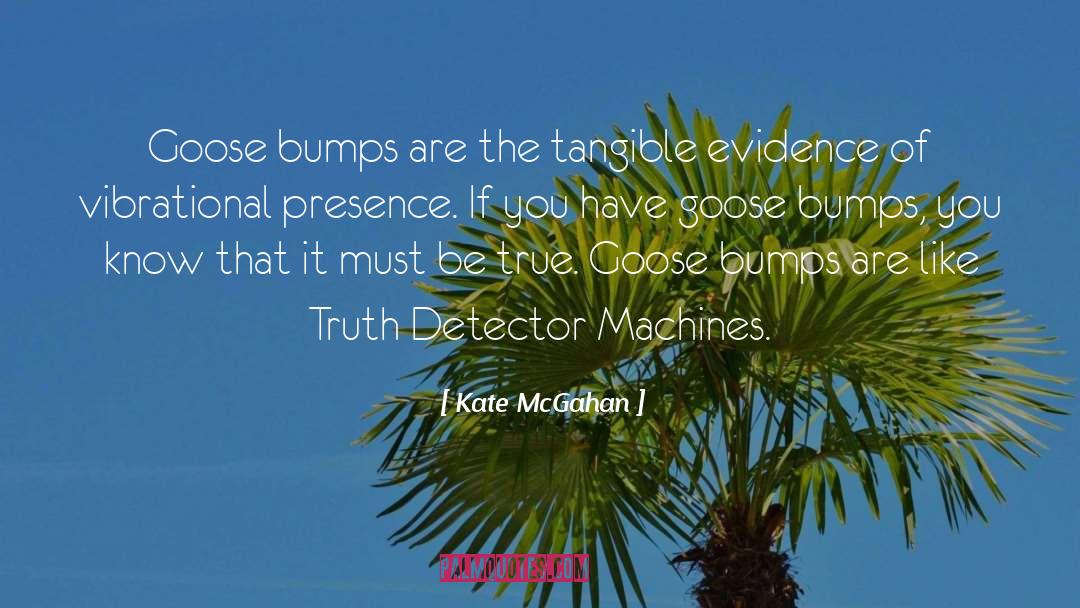 Kate McGahan Quotes: Goose bumps are the tangible