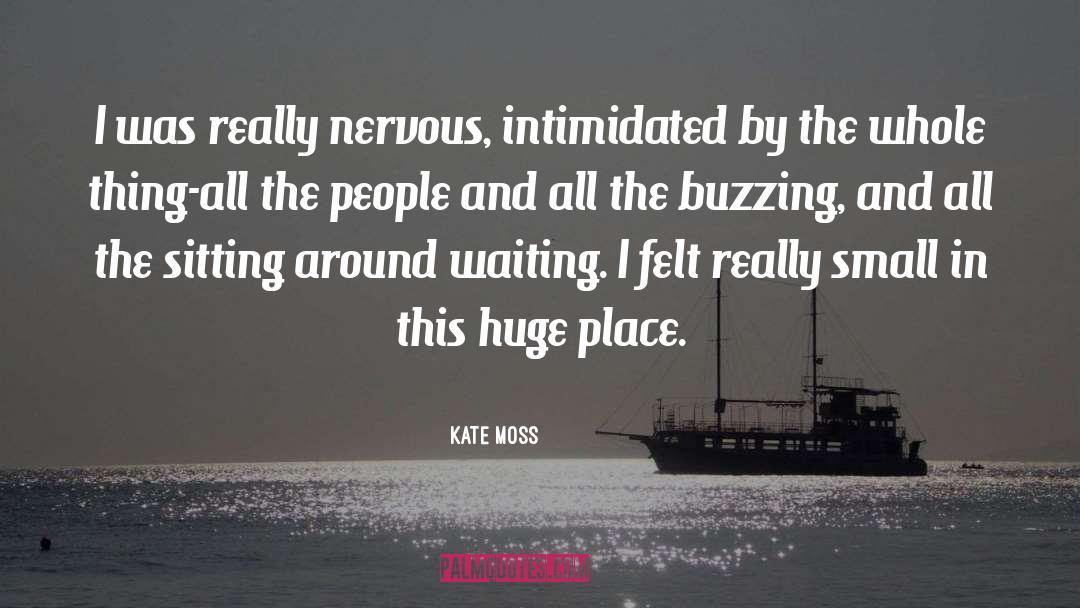 Kate Moss Quotes: I was really nervous, intimidated