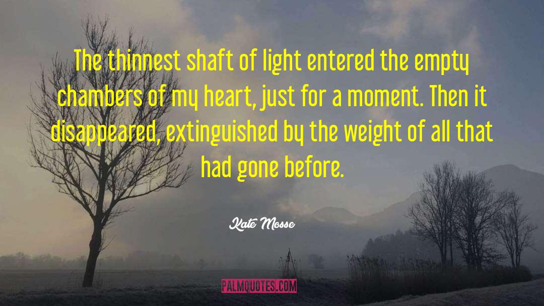 Kate Mosse Quotes: The thinnest shaft of light