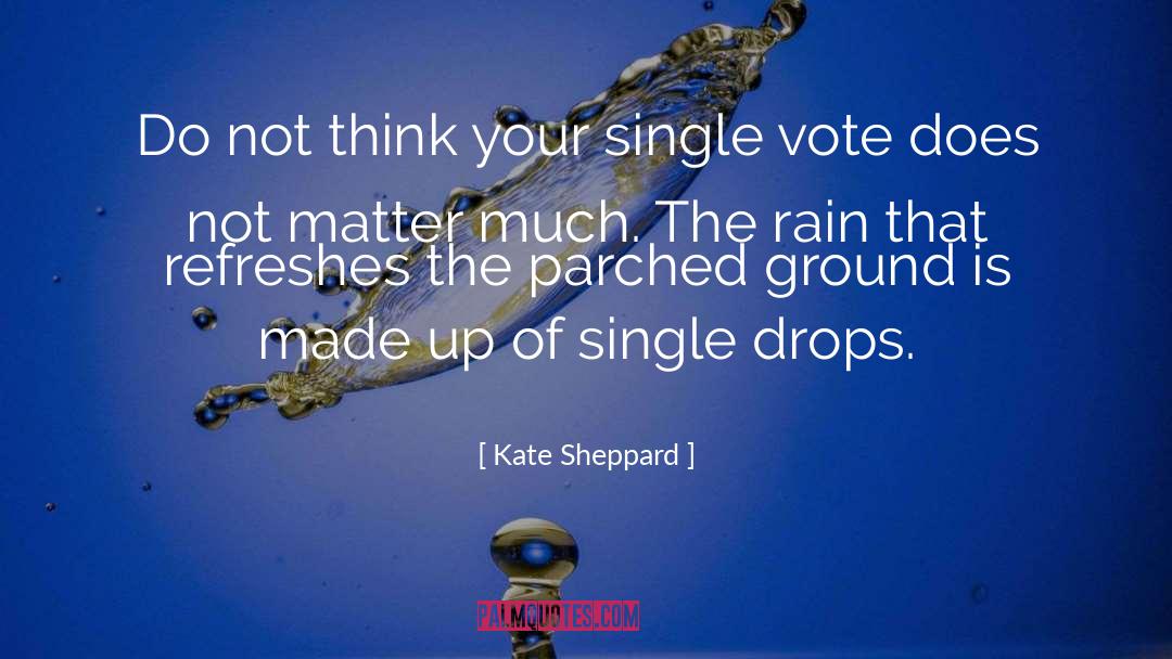 Kate Sheppard Quotes: Do not think your single