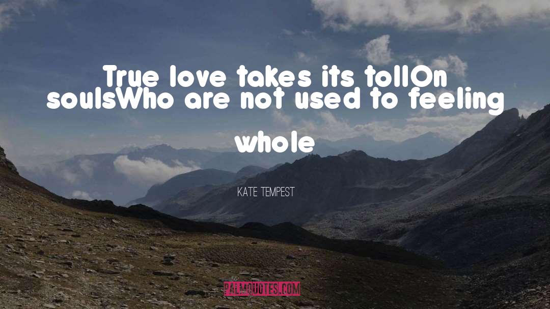 Kate Tempest Quotes: True love takes its toll<br