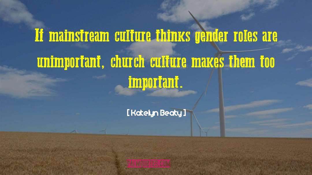 Katelyn Beaty Quotes: If mainstream culture thinks gender