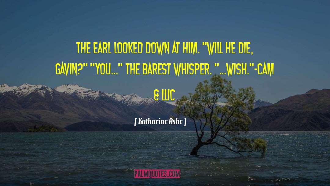 Katharine Ashe Quotes: The earl looked down at