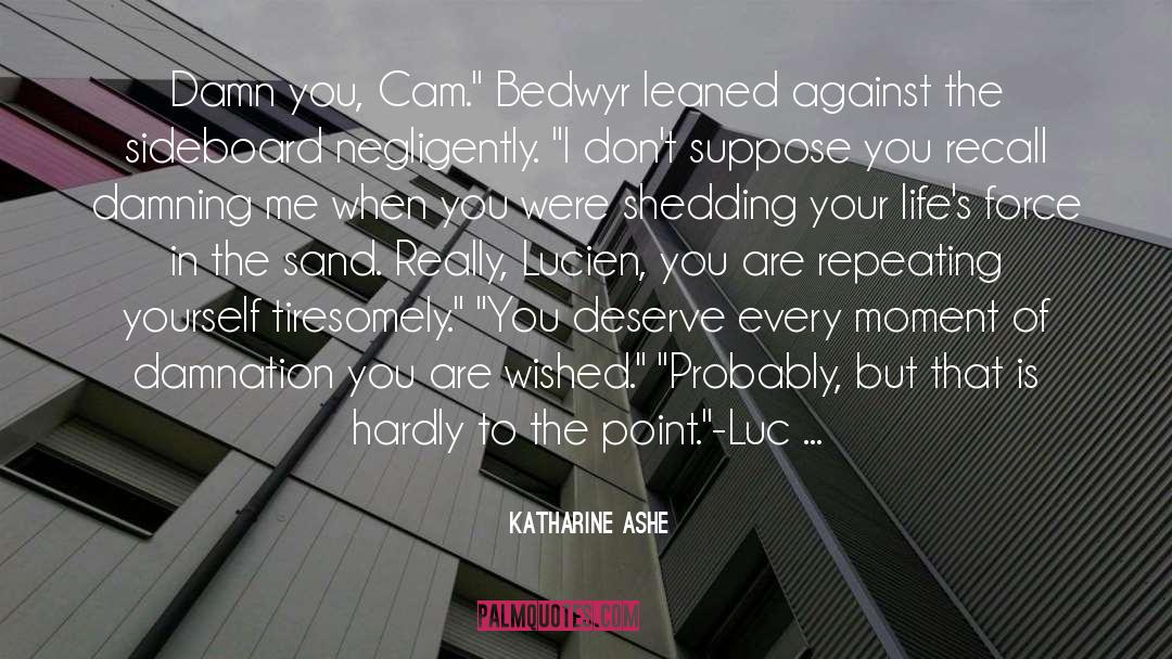Katharine Ashe Quotes: Damn you, Cam.