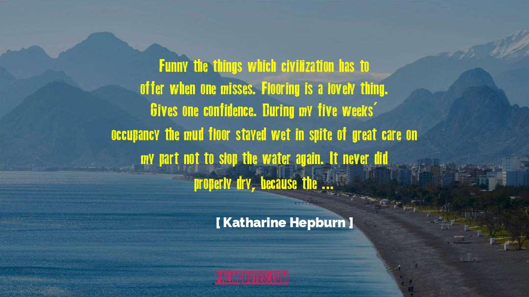 Katharine Hepburn Quotes: Funny the things which civilization