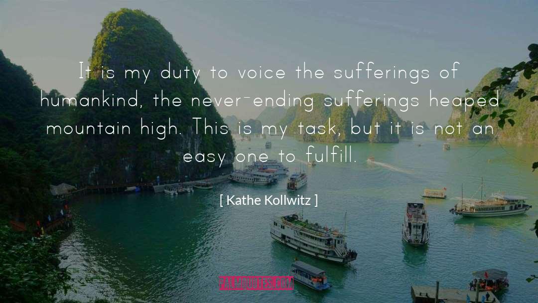Kathe Kollwitz Quotes: It is my duty to