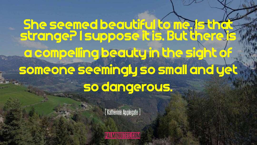 Katherine Applegate Quotes: She seemed beautiful to me.