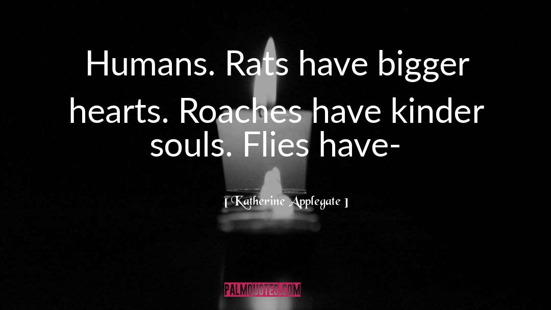 Katherine Applegate Quotes: Humans. Rats have bigger hearts.