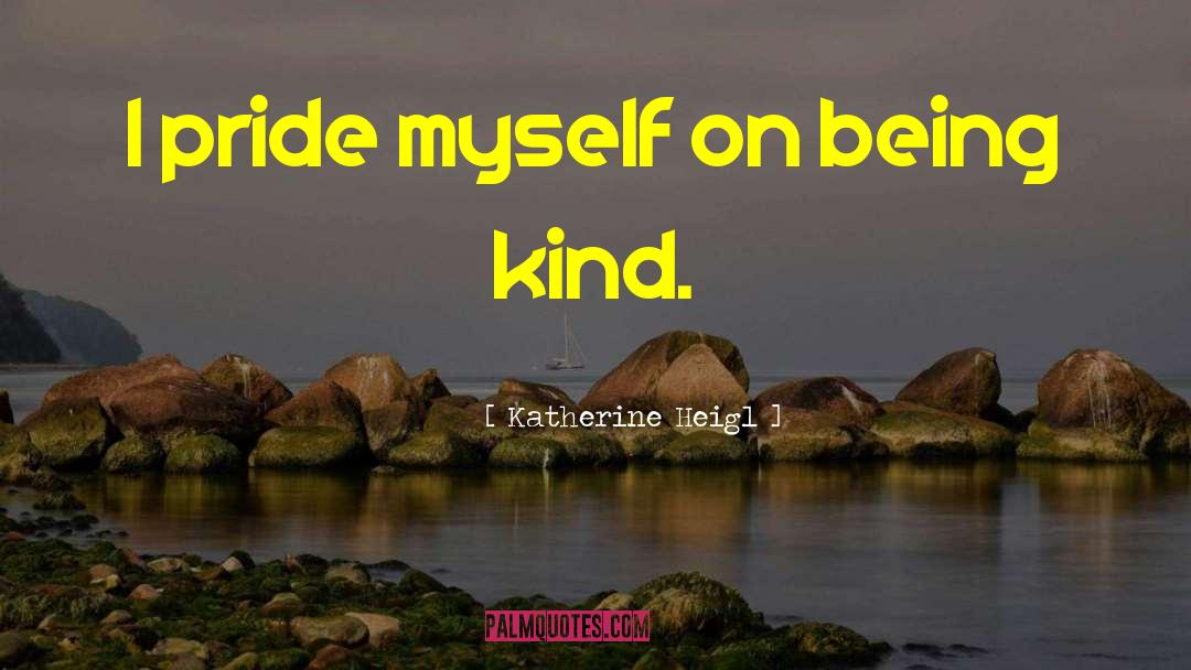 Katherine Heigl Quotes: I pride myself on being