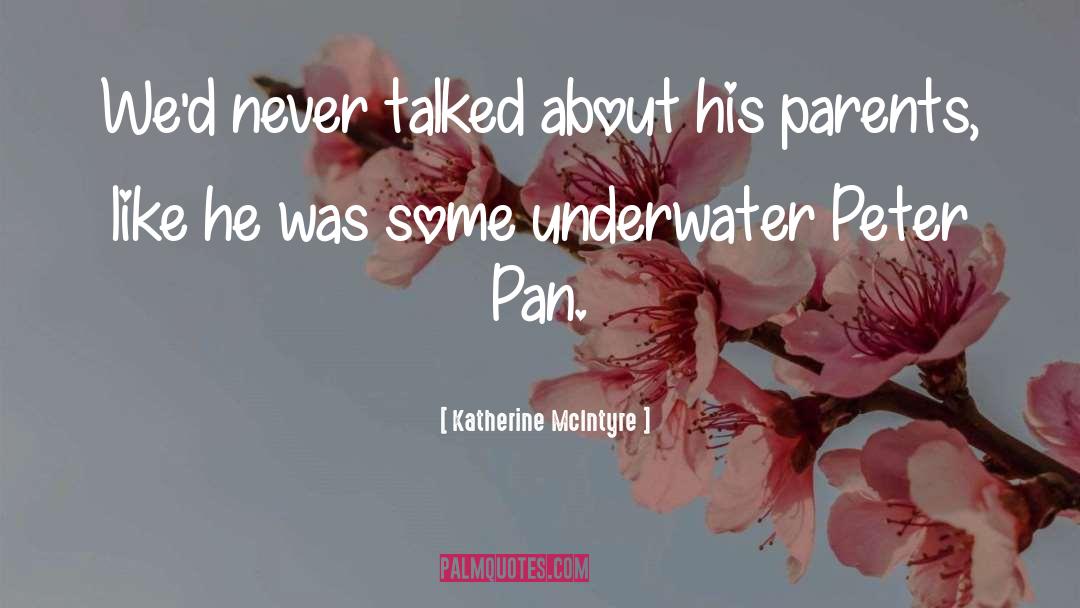 Katherine McIntyre Quotes: We'd never talked about his