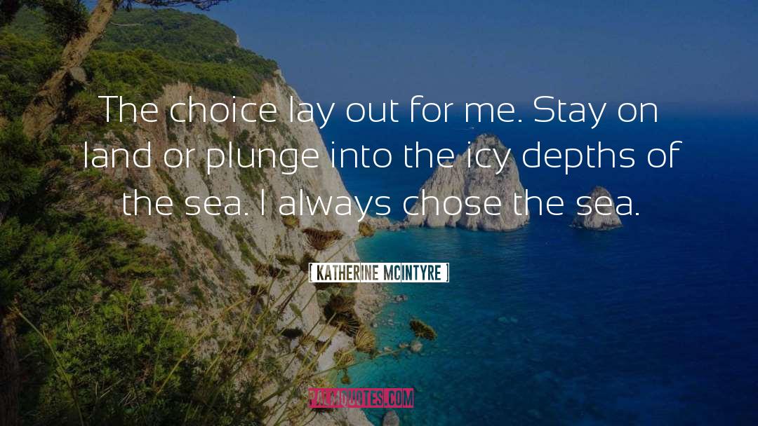 Katherine McIntyre Quotes: The choice lay out for