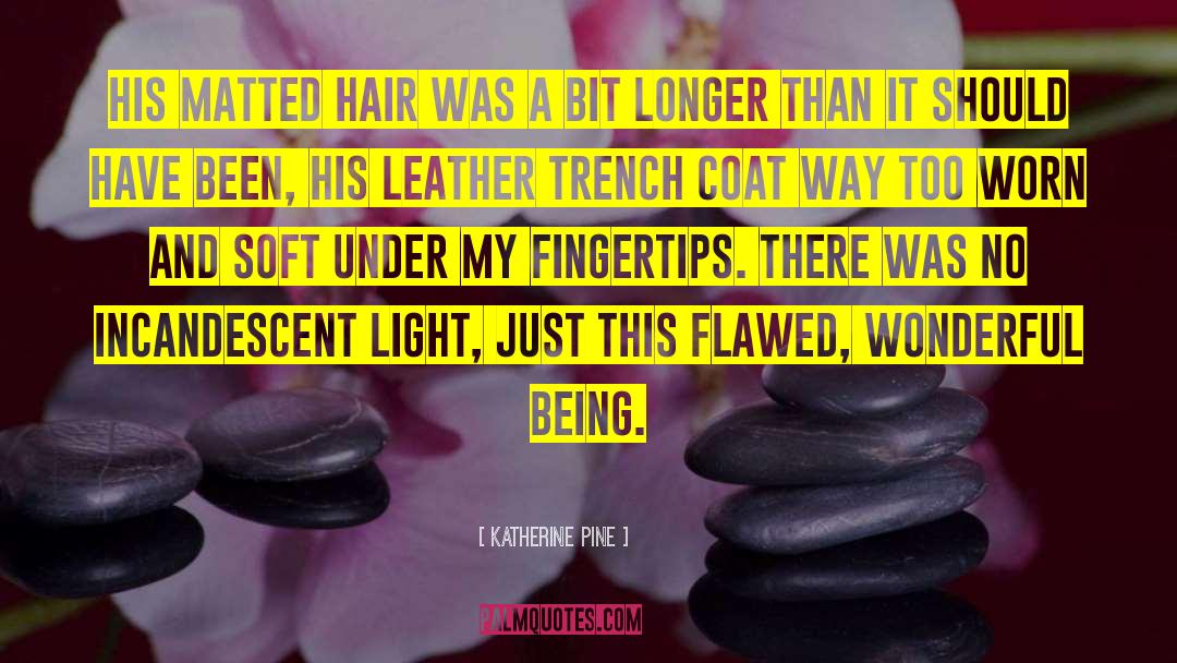 Katherine Pine Quotes: His matted hair was a