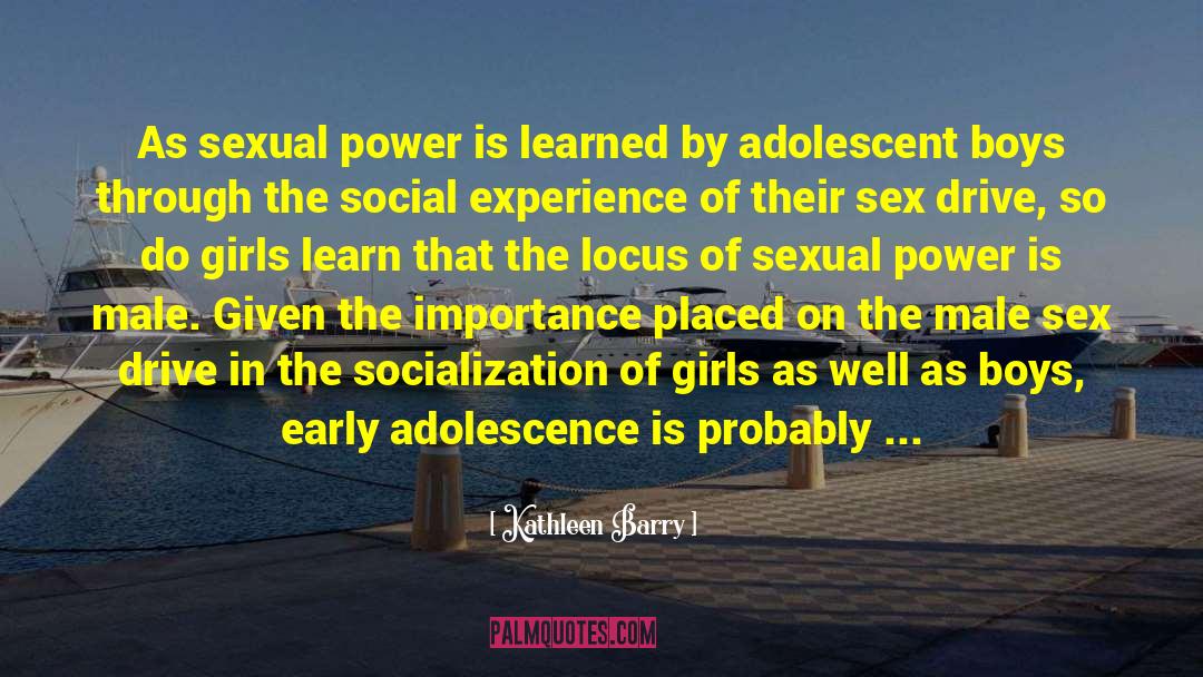 Kathleen Barry Quotes: As sexual power is learned