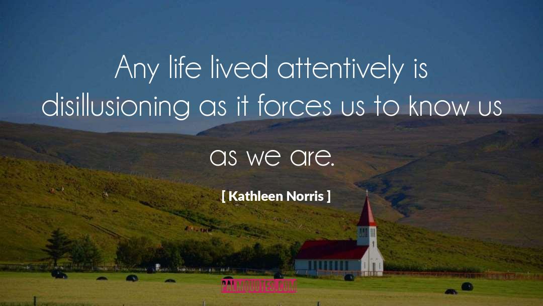 Kathleen Norris Quotes: Any life lived attentively is