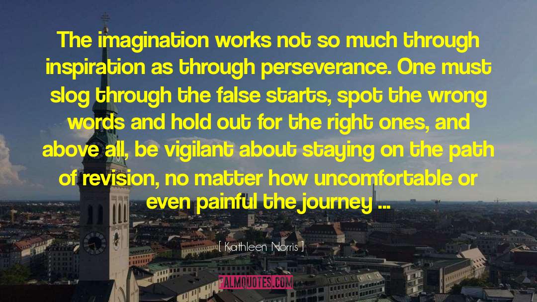 Kathleen Norris Quotes: The imagination works not so