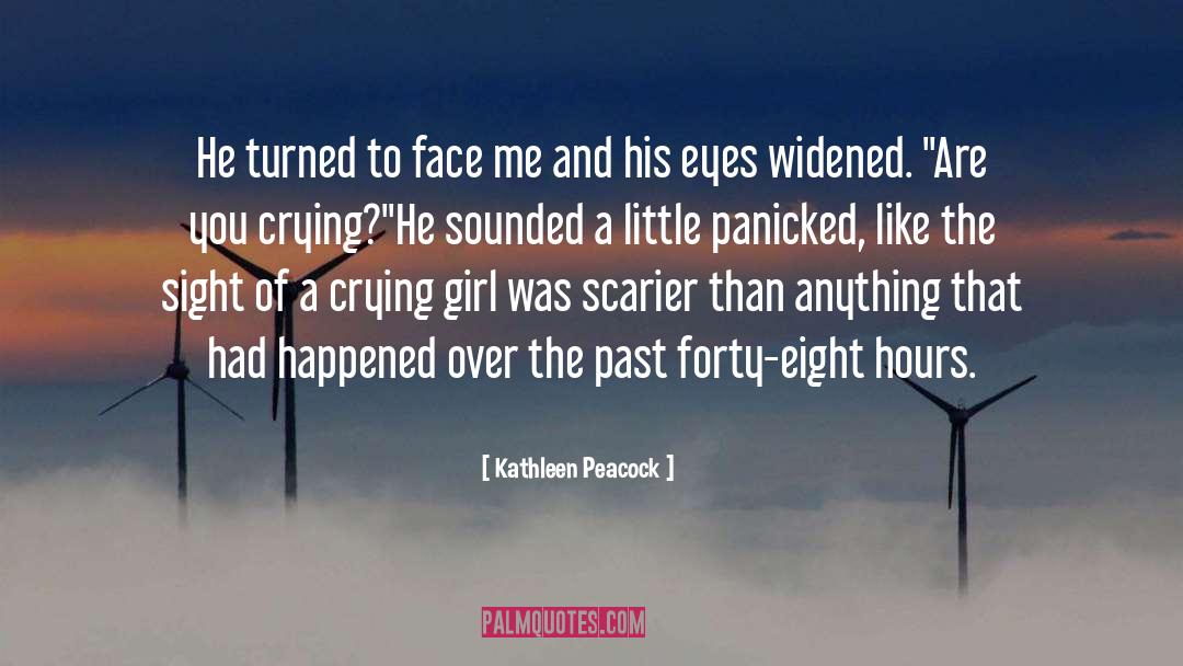Kathleen Peacock Quotes: He turned to face me
