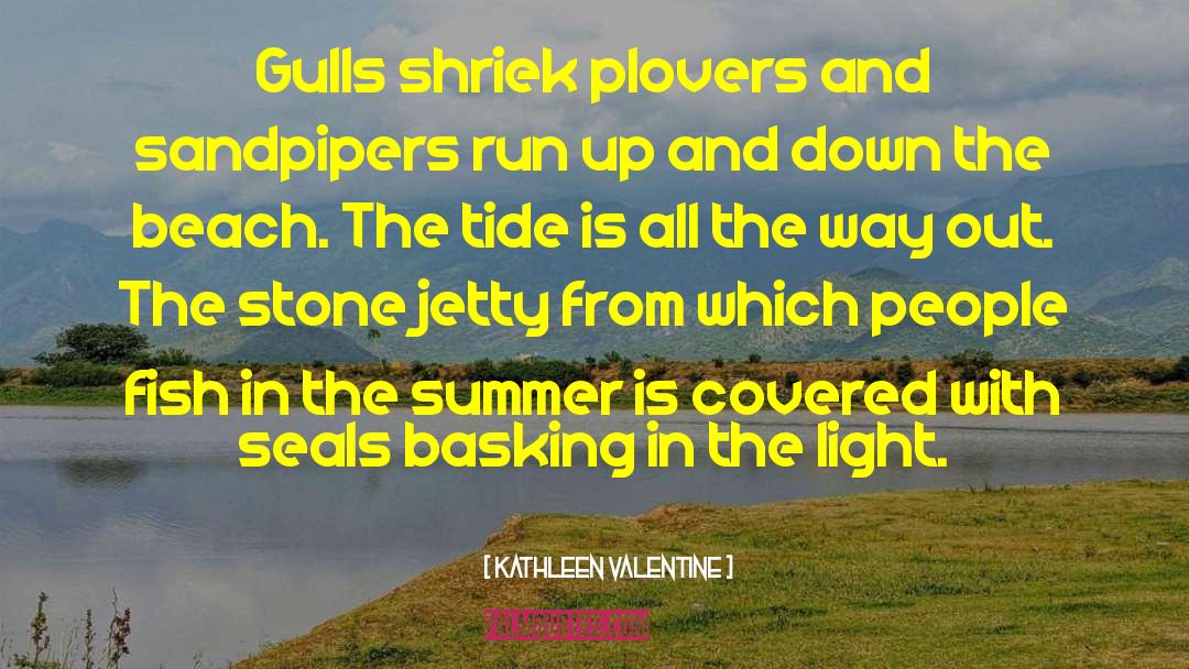 Kathleen Valentine Quotes: Gulls shriek plovers and sandpipers