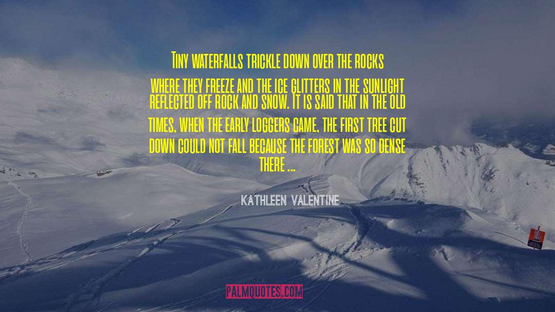 Kathleen Valentine Quotes: Tiny waterfalls trickle down over