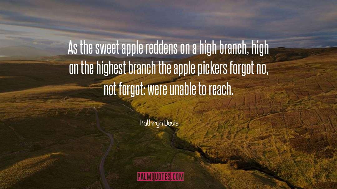 Kathryn Davis Quotes: As the sweet apple reddens