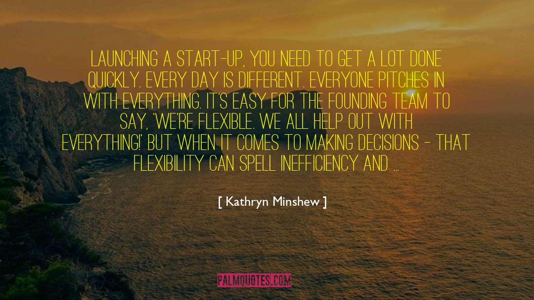 Kathryn Minshew Quotes: Launching a start-up, you need