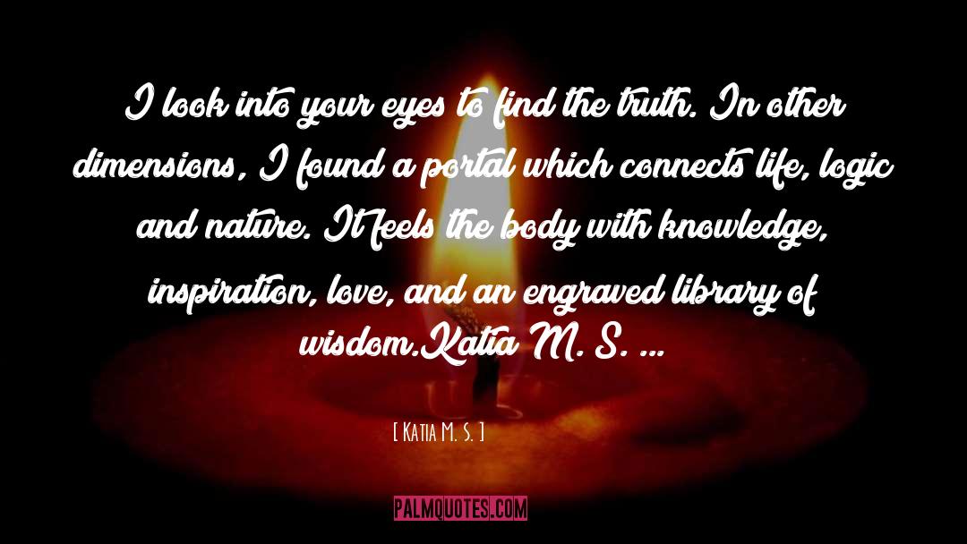 Katia M. S. Quotes: I look into your eyes