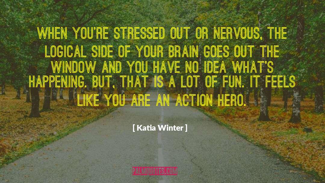 Katia Winter Quotes: When you're stressed out or