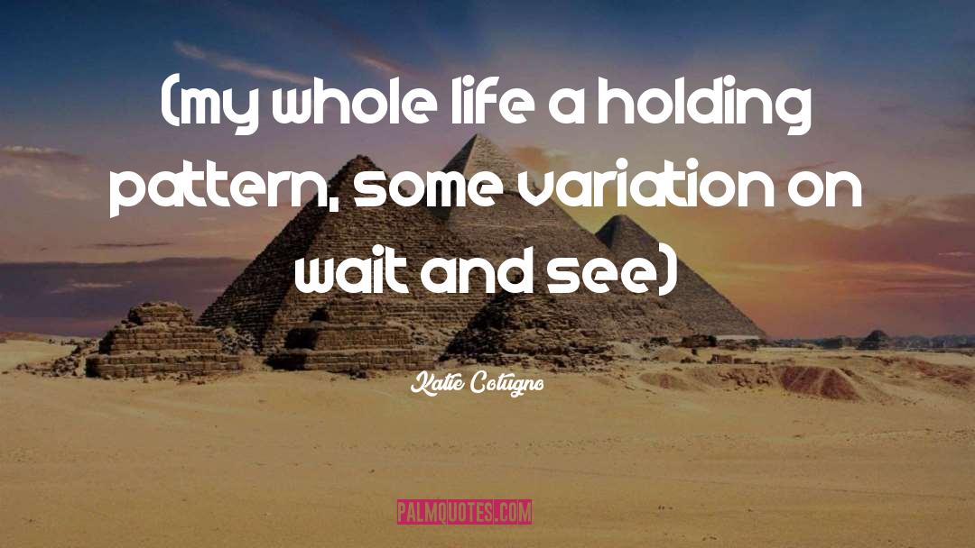 Katie Cotugno Quotes: (my whole life a holding