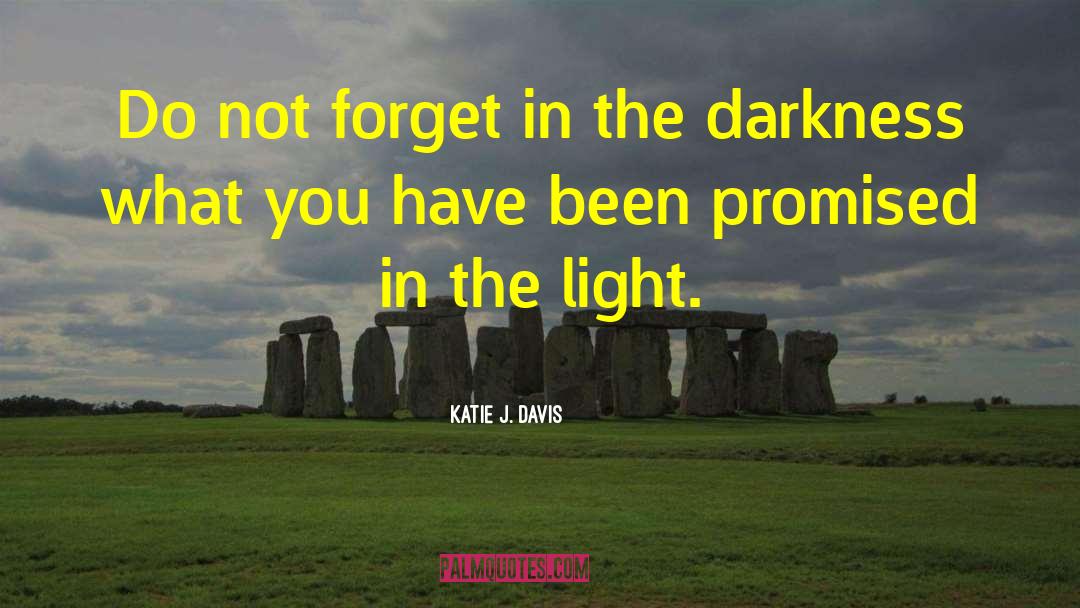 Katie J. Davis Quotes: Do not forget in the