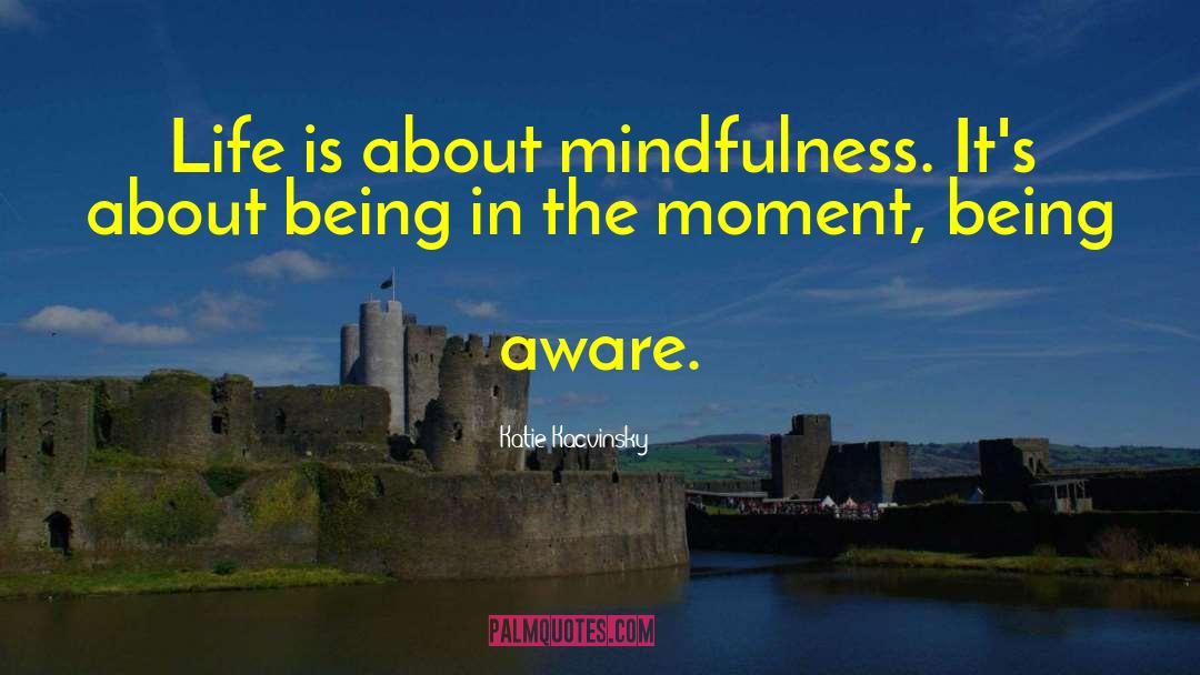 Katie Kacvinsky Quotes: Life is about mindfulness. It's