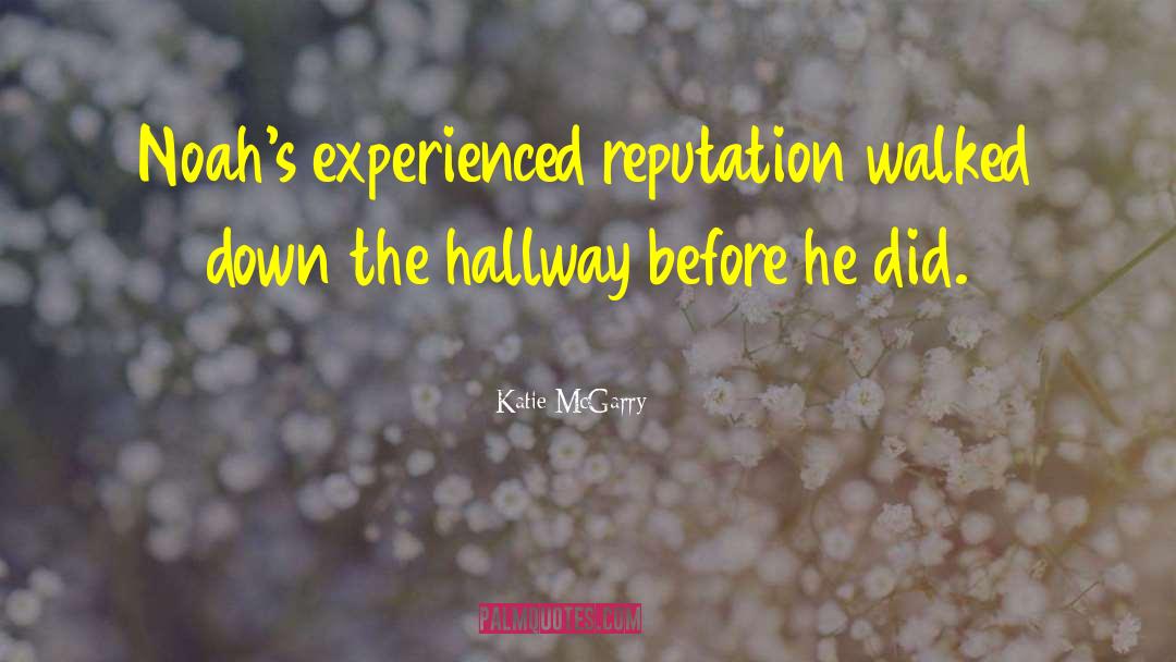 Katie McGarry Quotes: Noah's experienced reputation walked down