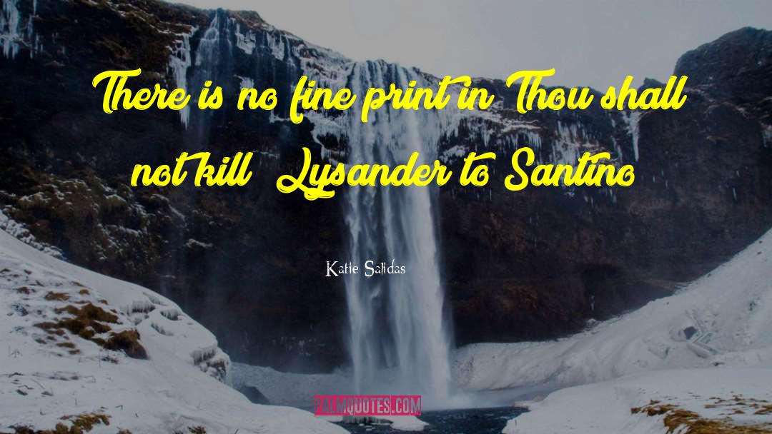 Katie Salidas Quotes: There is no fine print