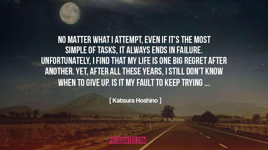 Katsura Hoshino Quotes: No matter what I attempt,