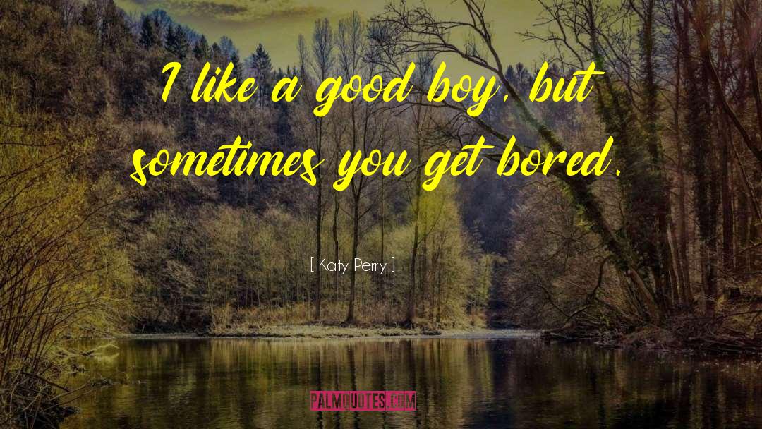 Katy Perry Quotes: I like a good boy,