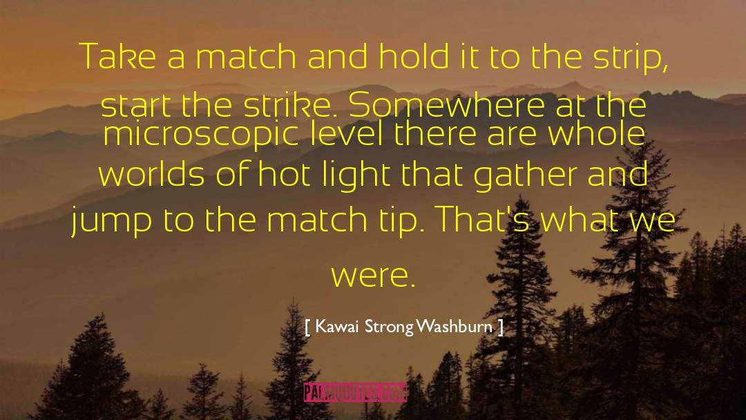 Kawai Strong Washburn Quotes: Take a match and hold