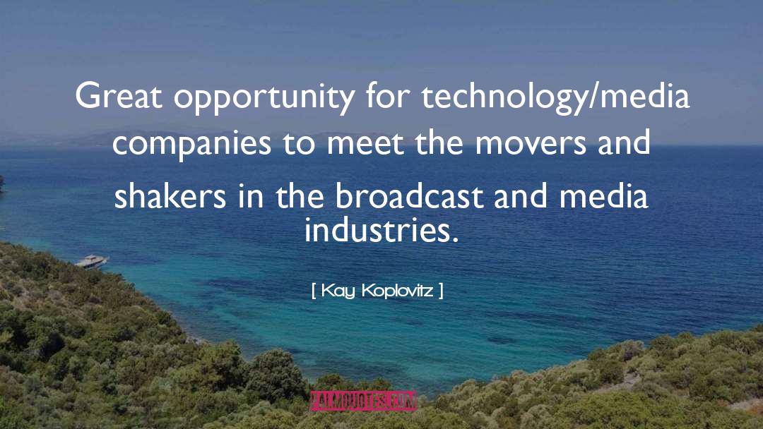 Kay Koplovitz Quotes: Great opportunity for technology/media companies