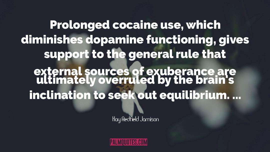 Kay Redfield Jamison Quotes: Prolonged cocaine use, which diminishes