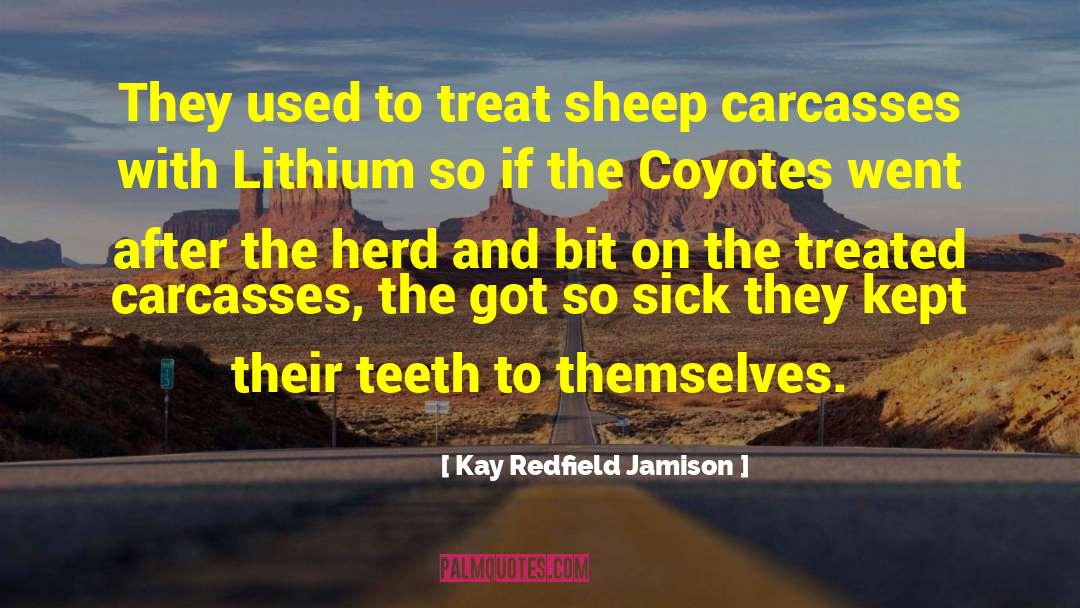 Kay Redfield Jamison Quotes: They used to treat sheep