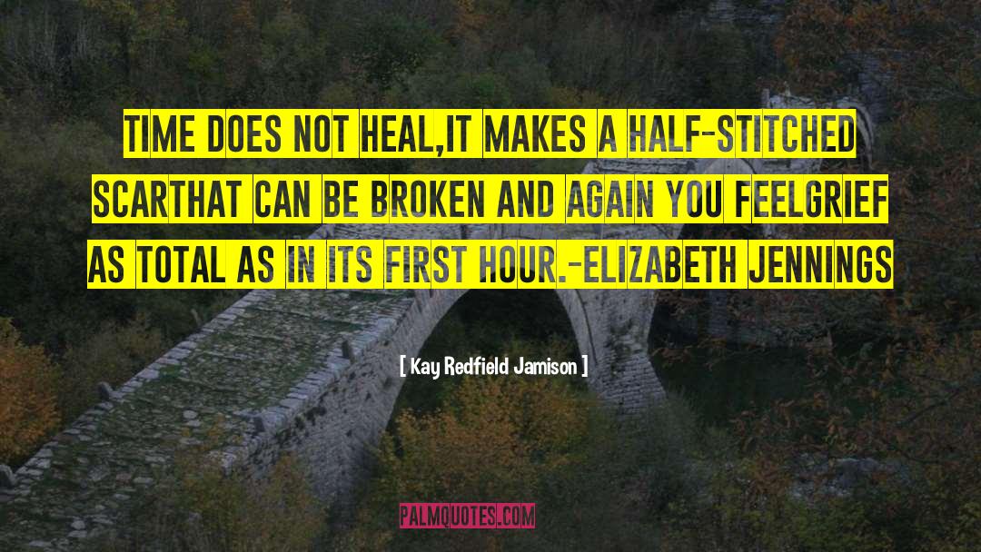 Kay Redfield Jamison Quotes: Time does not heal,<br>It makes